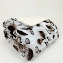 Leopard Leopard Cozy and Luxurious Flannel/Sherpa Queen Sized Blanket