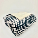 Chev Chevron Cozy and Luxurious Flannel/Sherpa Queen Sized Blanket