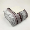 FLO Floral Cozy and Luxurious Flannel/Sherpa Queen Sized Blanket