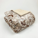 Flo Floral Cozy and Luxurious Flannel/Sherpa Queen Sized Blanket