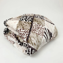 Brown Checkered Cozy and Luxurious Flannel/Sherpa Queen Sized Blanket