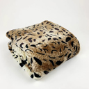 Leo Leopard Cozy and Luxurious Flannel/Sherpa Queen Sized Blanket