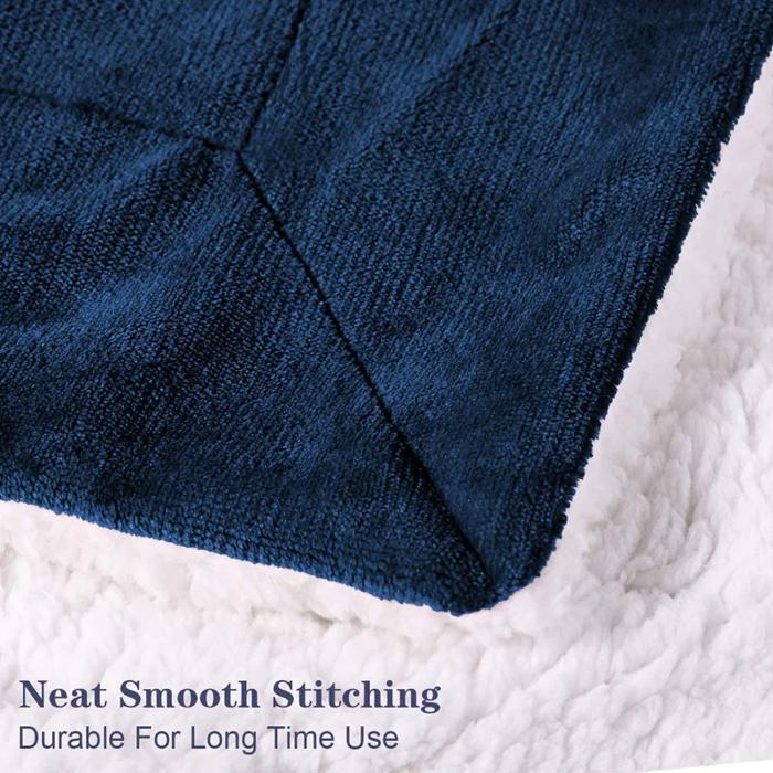 Premium Flannel Fleece Sherpa Throw Blanket for Couch Bed Sofa