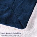 Navy King Premium Flannel Fleece Sherpa Throw Blanket for Couch Bed Sofa