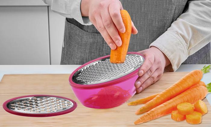 Multi-Purpose Grater and Zester with Storage Box and Lid