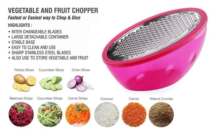 Multi-Purpose Grater and Zester with Storage Box and Lid