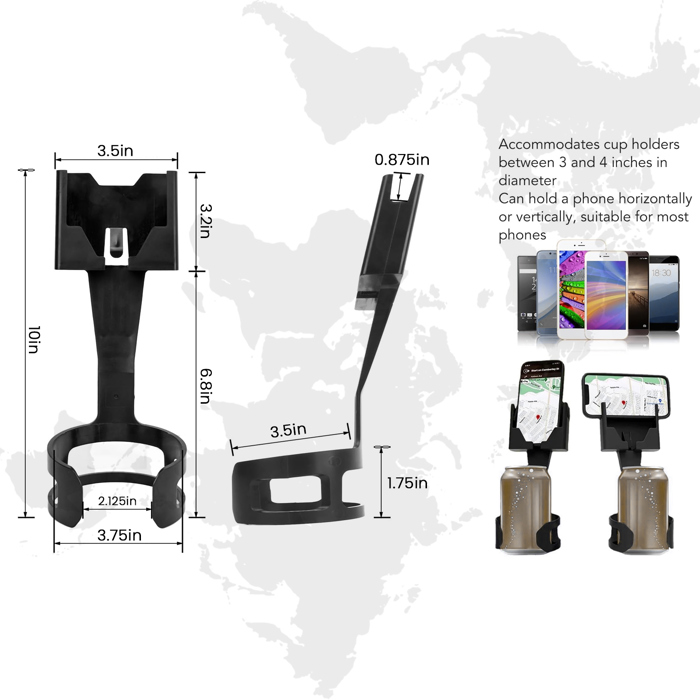 Dual Function Cup Holder & Phone Mount