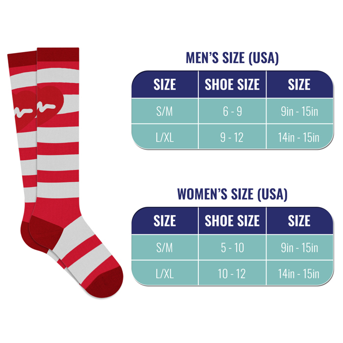 6-Pair :Medical Patterned All-Day Compression Socks