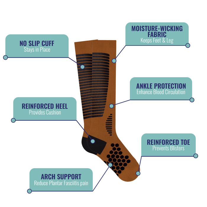 12-Pair: Targeted Comfort Compression Socks