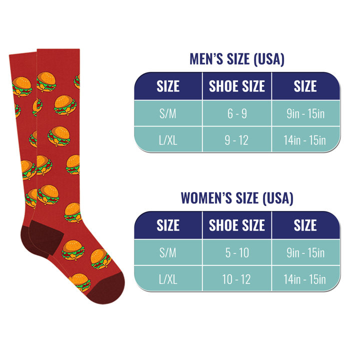 6-Pair: Vibrant Novelty Knee-High Socks