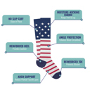 Beer and Patriotic Large 6-Pair: Vibrant Novelty Knee-High Socks