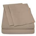 Khaki Twin Ultra-Soft 4-Piece Luxury Bamboo Rayon Blend Sheet Collection