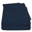 Navy King Ultra-Soft 4-Piece Luxury Bamboo Rayon Blend Sheet Collection