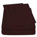 Chocolate Full/Double Ultra-Soft 4-Piece Luxury Bamboo Rayon Blend Sheet Collection