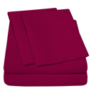 Burgundy Twin Ultra-Soft 4-Piece Luxury Bamboo Rayon Blend Sheet Collection