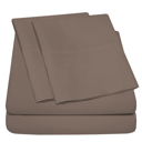 Mocha Full/Double Ultra-Soft 4-Piece Luxury Bamboo Rayon Blend Sheet Collection