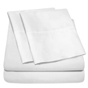 White Full/Double Ultra-Soft 4-Piece Luxury Bamboo Rayon Blend Sheet Collection