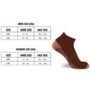 Mocha Dreams L-XL 3-Pair Copper Compression Ankle Socks for Men & Women