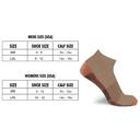 Sandstone L-XL 3-Pair Copper Compression Ankle Socks for Men & Women