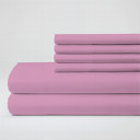 Light Pink King Hotel Luxury 2000 Series 6-Piece Rayon from Bamboo Cooling Bed Sheet Set
