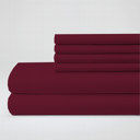 Burgundy Queen Hotel Luxury 2000 Series 6-Piece Rayon from Bamboo Cooling Bed Sheet Set