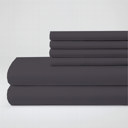 Dark Gray Twin Hotel Luxury 2000 Series 6-Piece Rayon from Bamboo Cooling Bed Sheet Set