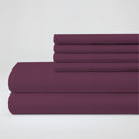 Egg Plant Full/Double Hotel Luxury 2000 Series 6-Piece Rayon from Bamboo Cooling Bed Sheet Set