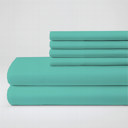 Turqouise Twin Hotel Luxury 2000 Series 6-Piece Rayon from Bamboo Cooling Bed Sheet Set