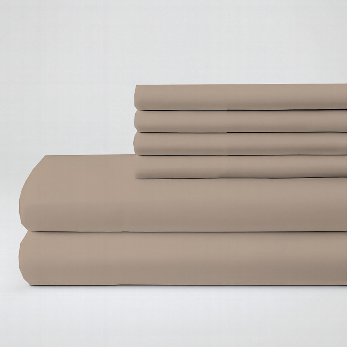 Hotel Luxury 2000 Series 6-Piece Rayon from Bamboo Cooling Bed Sheet Set
