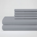 Light Gray King Hotel Luxury 2000 Series 6-Piece Rayon from Bamboo Cooling Bed Sheet Set
