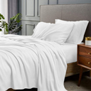 White California King Hotel Luxury 2000 Series 6-Piece Rayon from Bamboo Cooling Bed Sheet Set