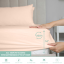 Blush Queen Ultra-Soft 6-Piece Microfiber Sheet Set – Lightweight, Wrinkle-Free, Deep Pocket Bedding for All Bed Sizes