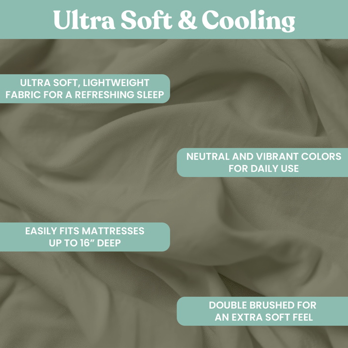 Ultra-Soft 6-Piece Microfiber Sheet Set – Lightweight, Wrinkle-Free, Deep Pocket Bedding for All Bed Sizes