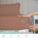 Mocha Full/Double Ultra-Soft 6-Piece Microfiber Sheet Set – Lightweight, Wrinkle-Free, Deep Pocket Bedding for All Bed Sizes