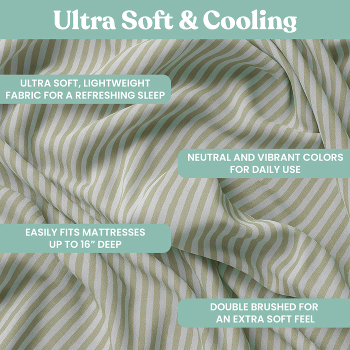 Ultra-Soft 6-Piece Microfiber Sheet Set – Lightweight, Wrinkle-Free, Deep Pocket Bedding for All Bed Sizes