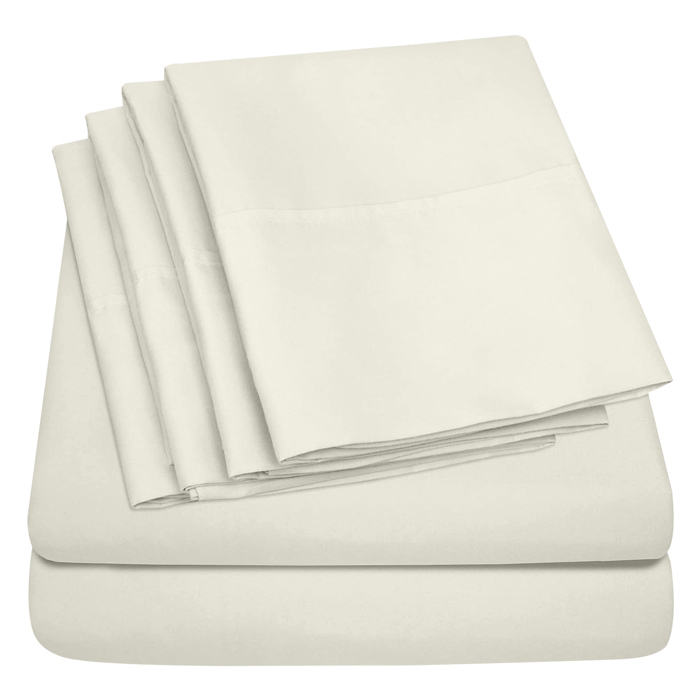 Ultra-Soft 6-Piece Microfiber Sheet Set – Lightweight, Wrinkle-Free, Deep Pocket Bedding for All Bed Sizes