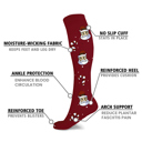 Multicolored S-M Comfort & Joy Holiday Compression Socks-3 Pair