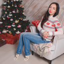 Multicolored S-M Comfort & Joy Holiday Compression Socks-3 Pair