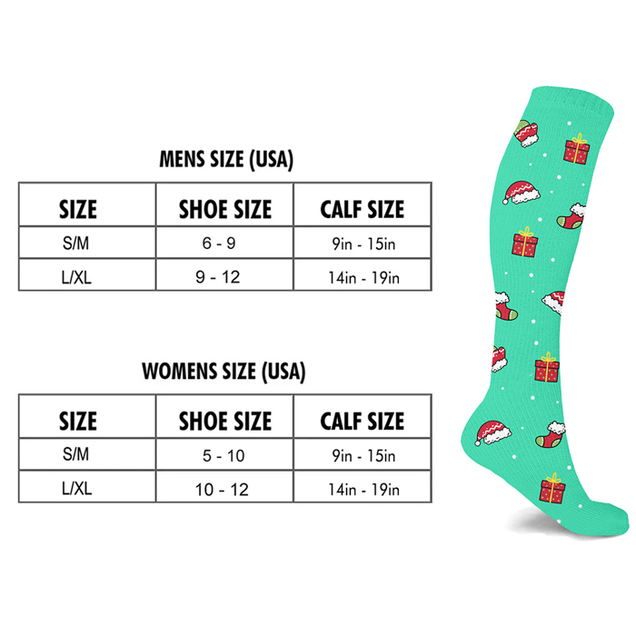 Comfort & Joy Holiday Compression Socks-3 Pair