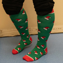 Holiday Necessities L-XL Christmas Circulation Collection - Knee-High Support Socks for Travel, Work & Winter Joy-3 Pair