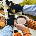 Multicolored L-XL Holiday & Thanksgiving Comfort Socks-3 Pair