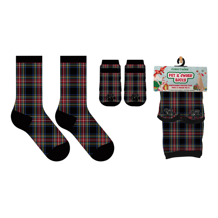 Paws & Claus: Matching Holiday Socks for You + Your Pet: Pack Of Two