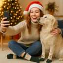 Gingerbread Treats and Winter Plaid Pack Of Two Paws & Claus: Matching Holiday Socks for You + Your Pet: Pack Of Two