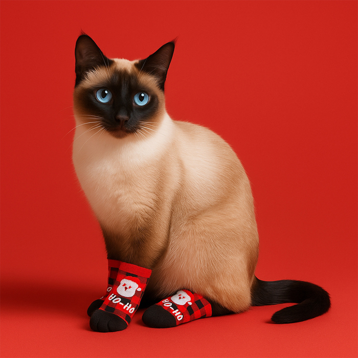 Paws & Claus: Matching Holiday Socks for You + Your Pet: Pack Of Two