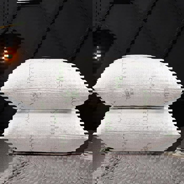 2-Pack | Soft & Plush Fiber Down Alternative Rayon from Bamboo Sleeping Pillow