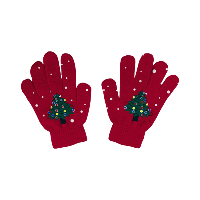 Christmas Santa Winter Holiday Gloves with Colorful LED Lights | Unisex