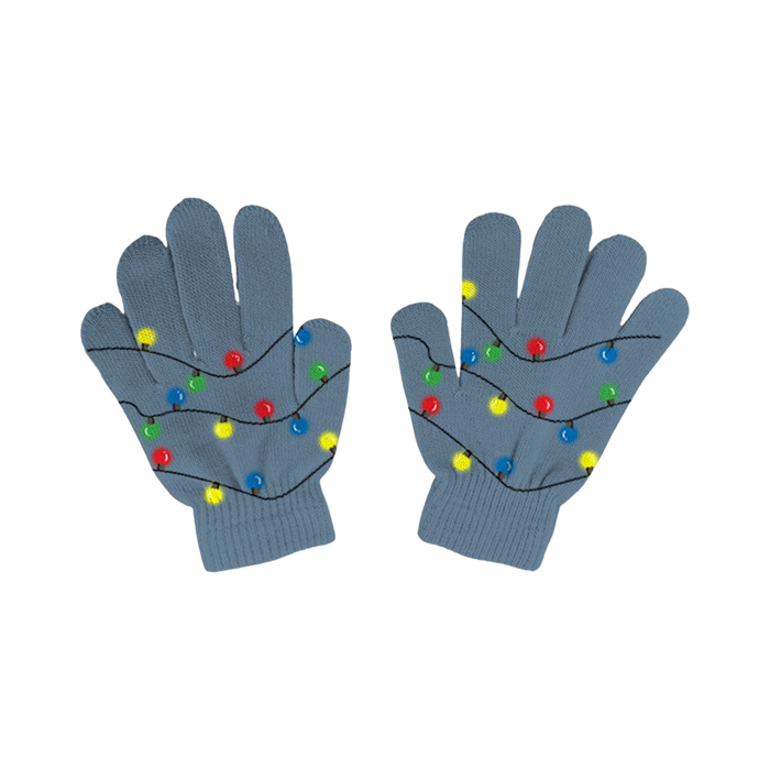 Christmas Santa Winter Holiday Gloves with Colorful LED Lights | Unisex