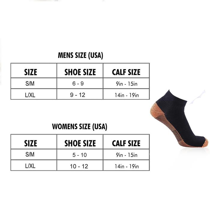 6-Pairs Ankle Compression Socks for Men & Women Copper-Infused High Performance