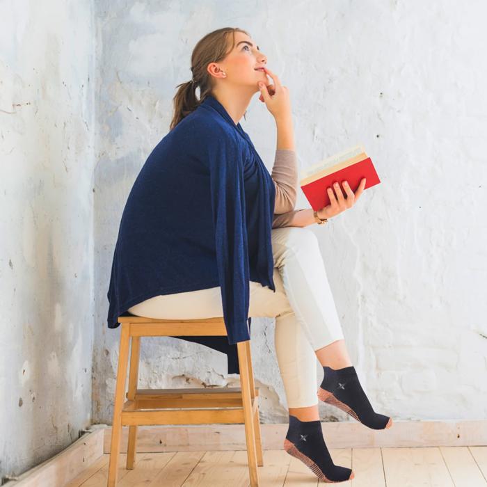 6-Pairs Ankle Compression Socks for Men & Women Copper-Infused High Performance