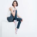 White L-XL 6-Pairs Ankle Compression Socks for Men & Women Copper-Infused High Performance